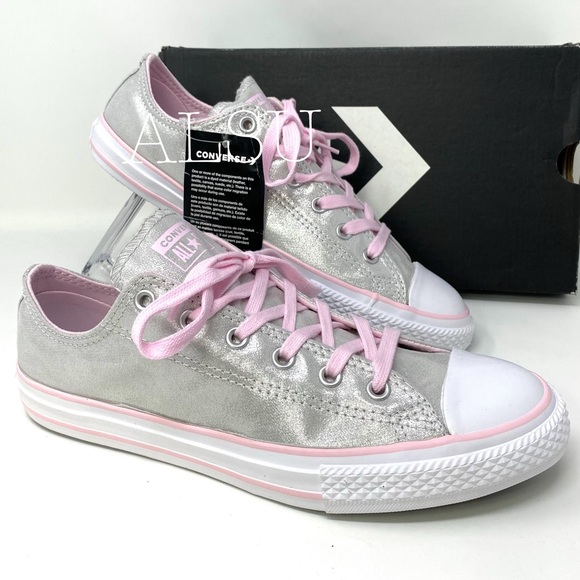 Converse Ctas Canvas Low Top Mouse Silver Pink K/W - Picture 3 of 9